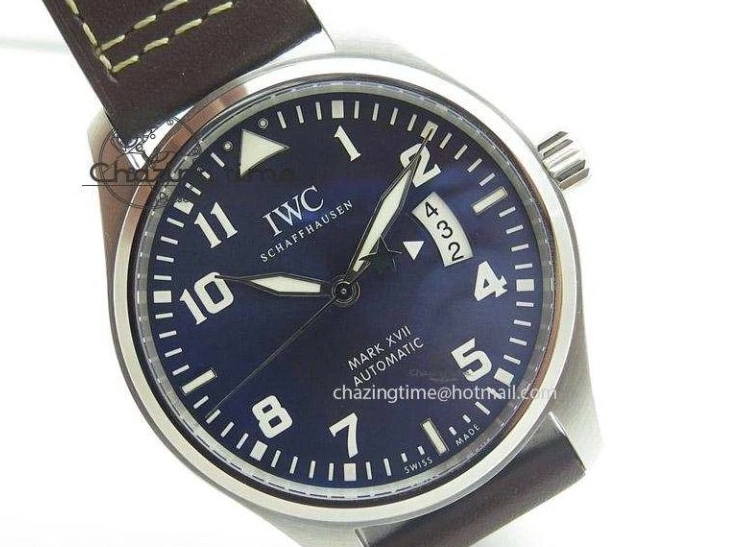 MIROTIME 0202 Mark XVII Le Petit Prince MK Maker 1:1 Best Edition SS Blue Dial On Brown Leather Strap A ComfortFit 7377